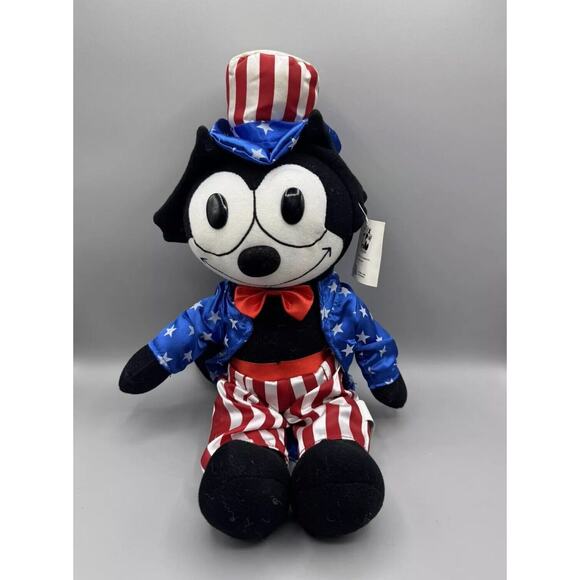 Vintage Felix the Cat Stuffed Animal Plush Doll American Suit 2003 Uncle Sam - Picture 1 of 8